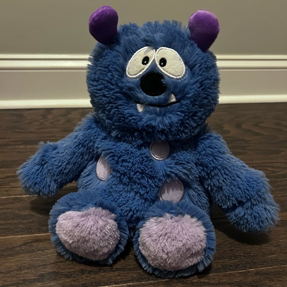Warmies Plush Monster Toy Blue and Purple